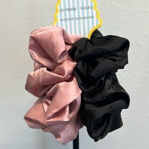 Sunday State | Blush/Black Scrunchie Set